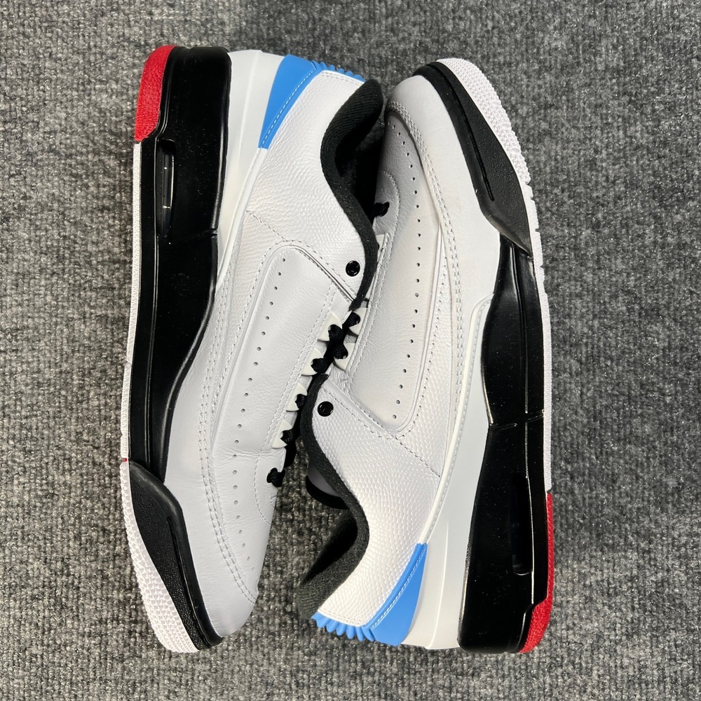 NEW Retro Jordan 2/3 Men 10.5 White Varsity Red Black Low Top Sneaker FD0383-104 - Picture 8 of 11
